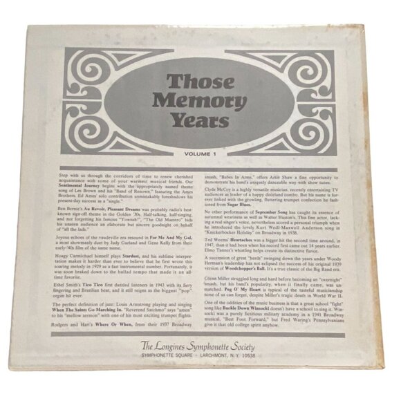 Those Memory Years Volume 1: A Gold Medal Presentation Vintage Vinyl Record - Picture 4 of 6